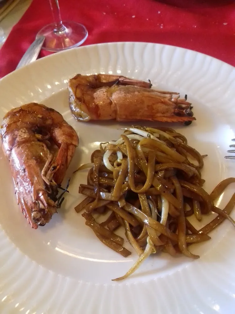 Gambas Grillés Aux Nouilles